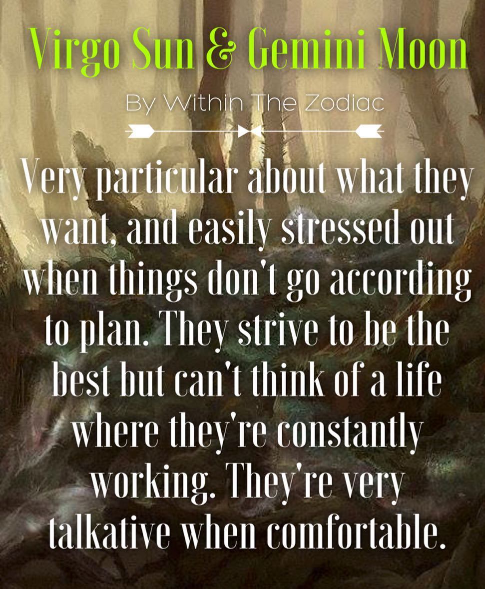 virgo sun with gemini moon