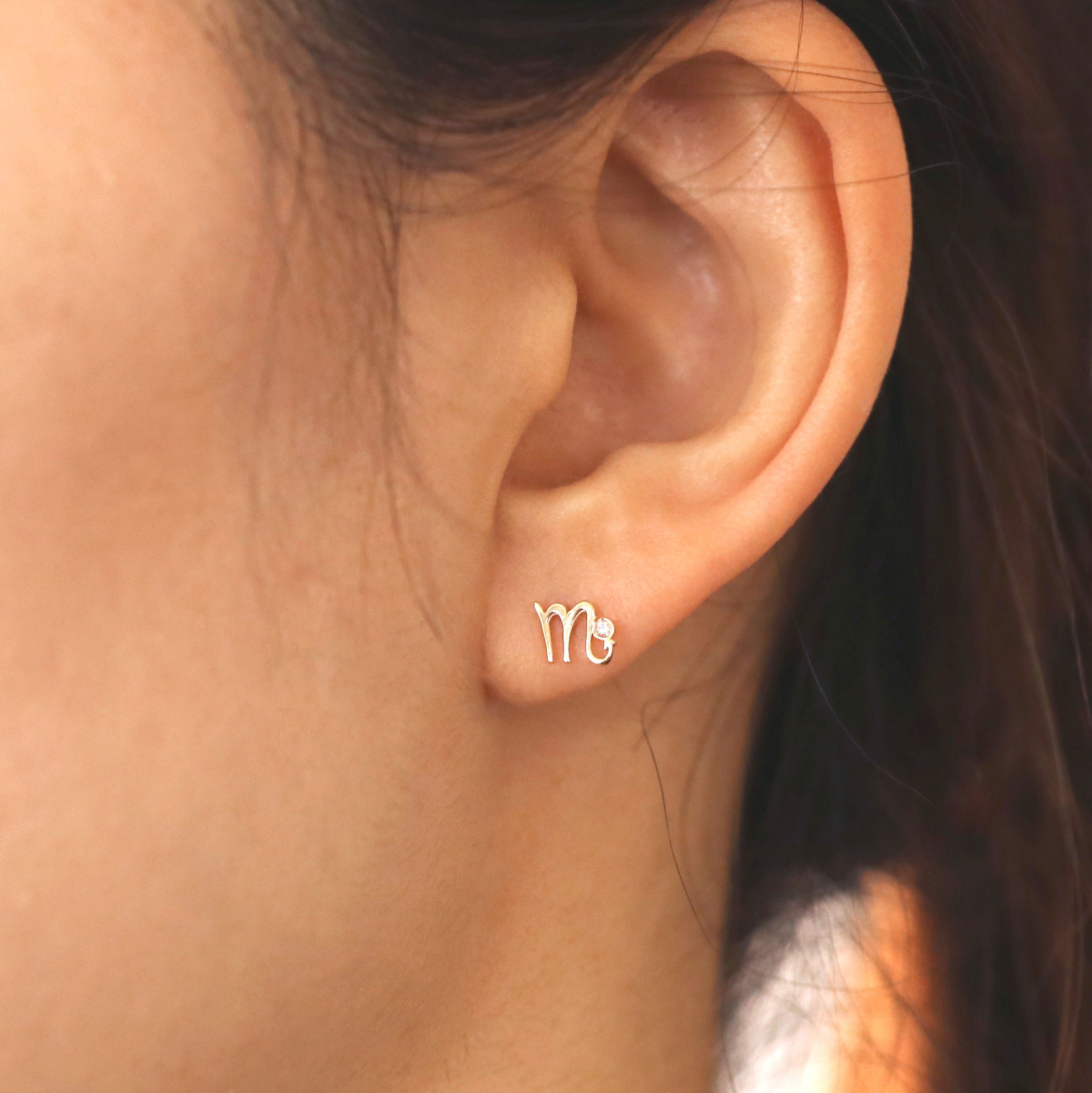 Find Scorpio Zodiac Earrings: Diamond & CZ Studs on Sale