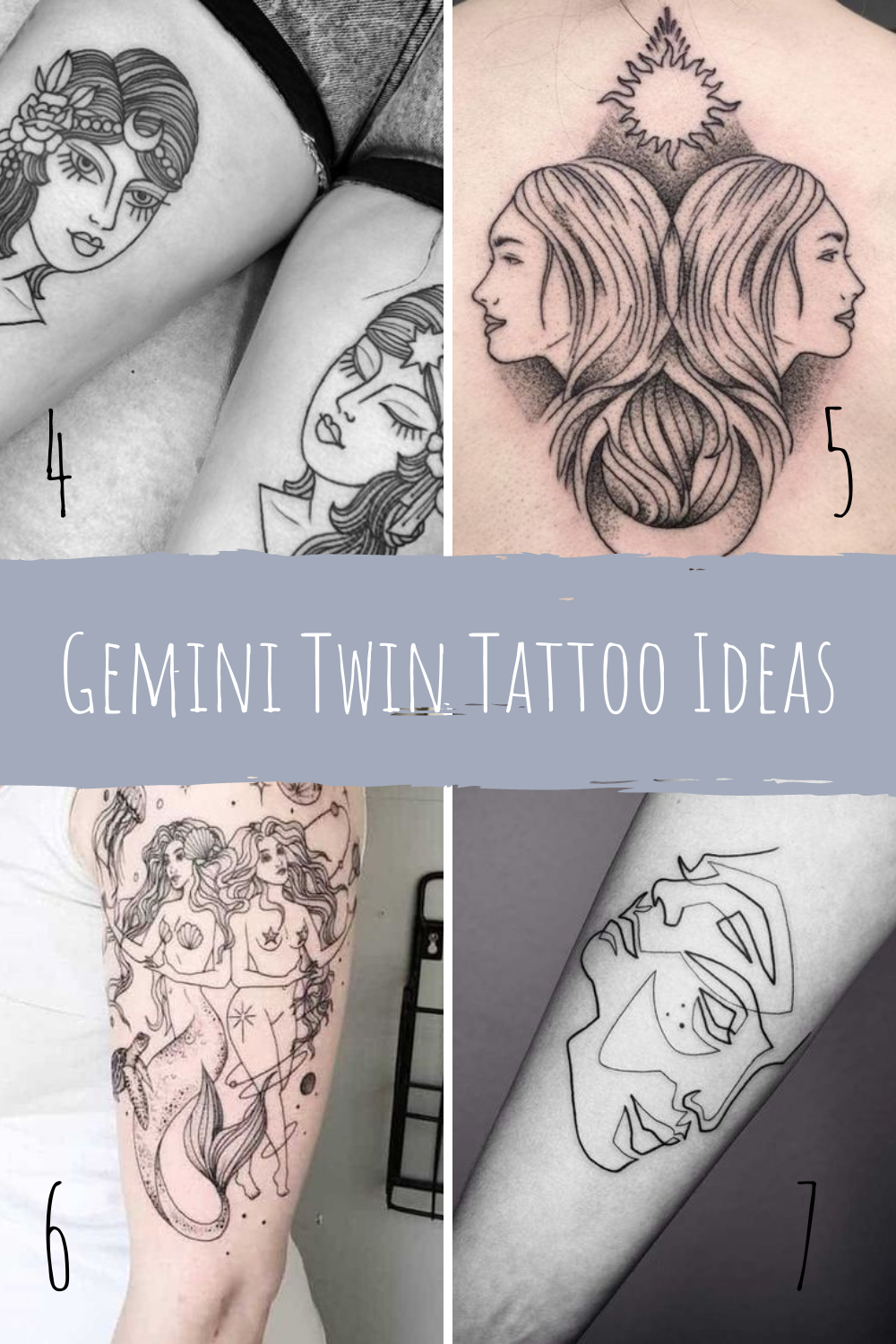 twin gemini tattoos