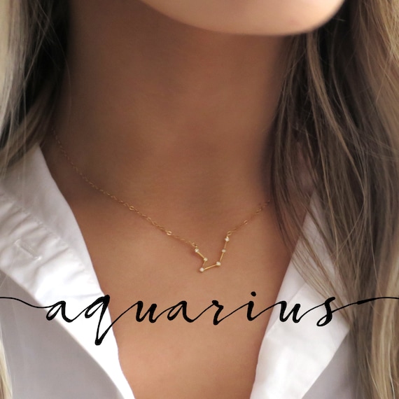 aquarius constellation necklace