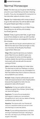 normal horoscopes