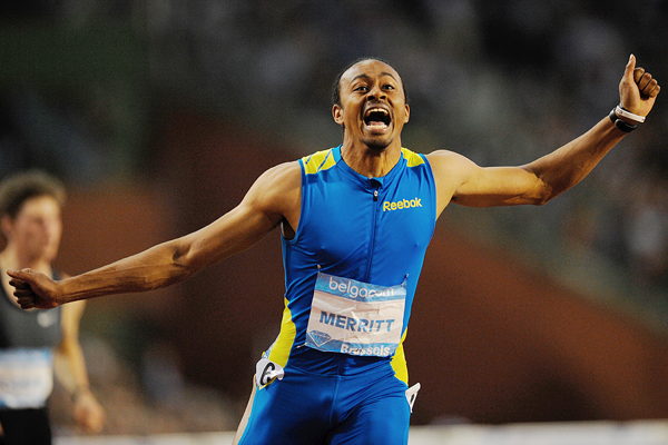 Aries Merritt Blue and Yellow Reebok Spikes: A Winning Choice