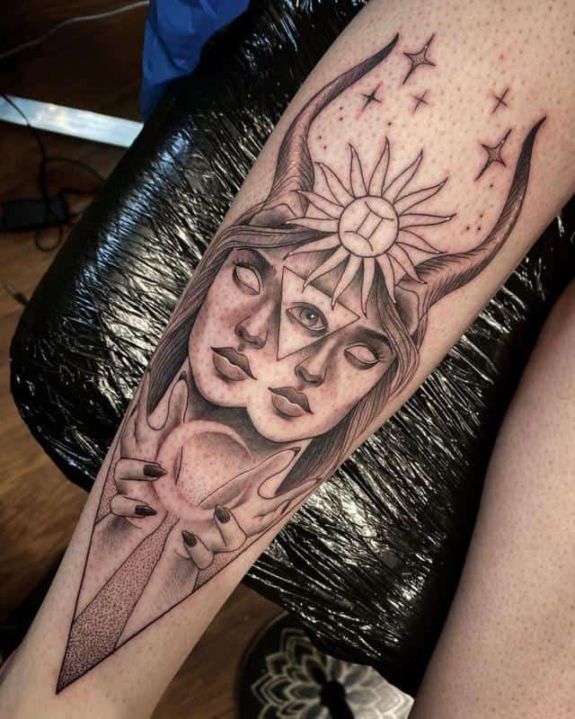 two faced gemini tattoos