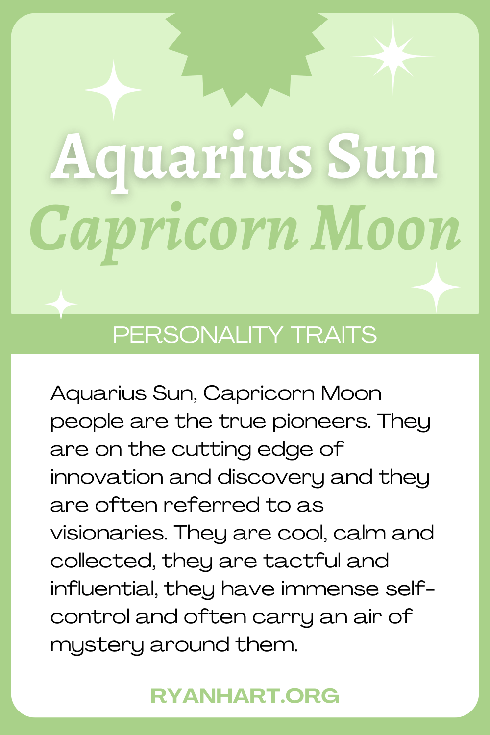 Sun Aquarius Moon Capricorn in Love and Relationships