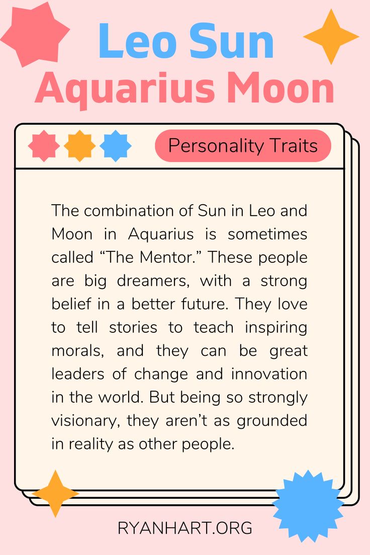 sun aquarius moon leo