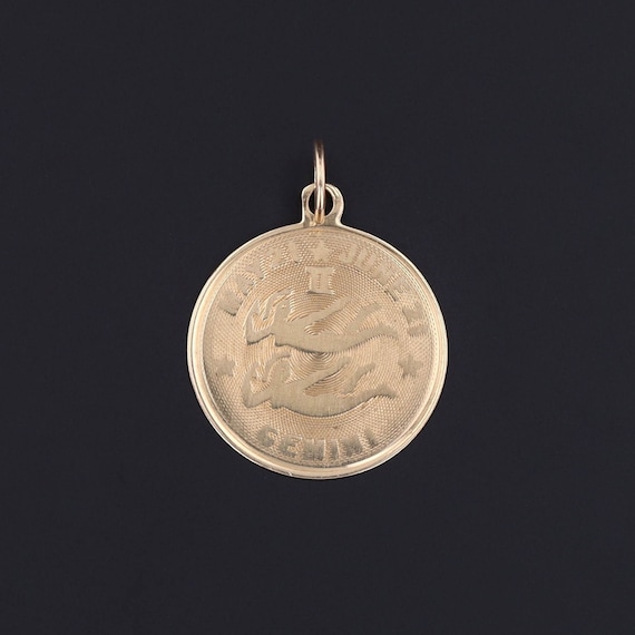 vintage gemini pendant