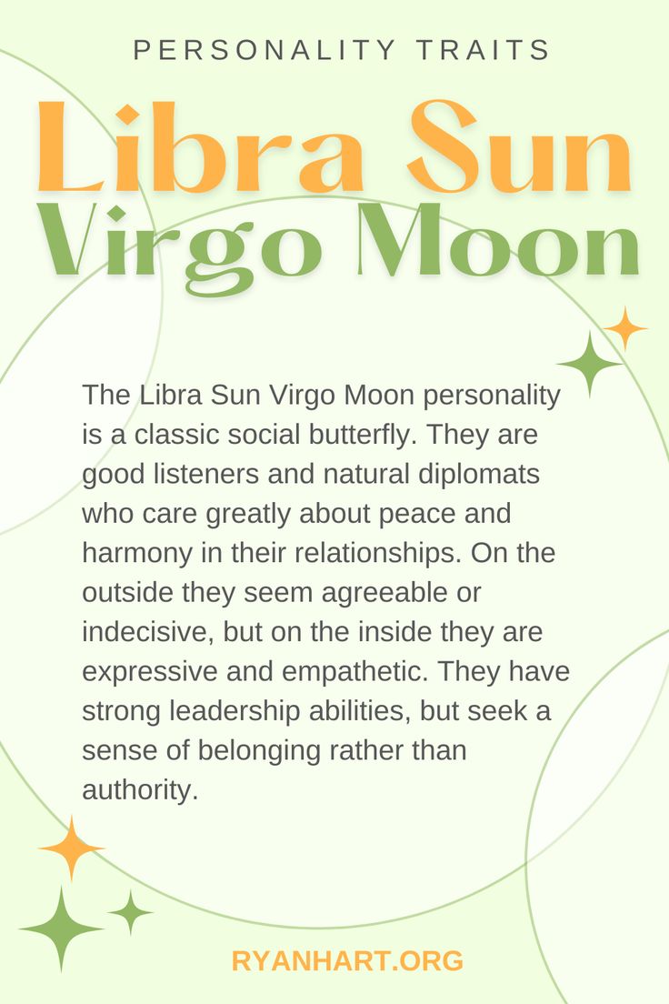 Exploring the Sun in Libra and Virgo Moon Personality