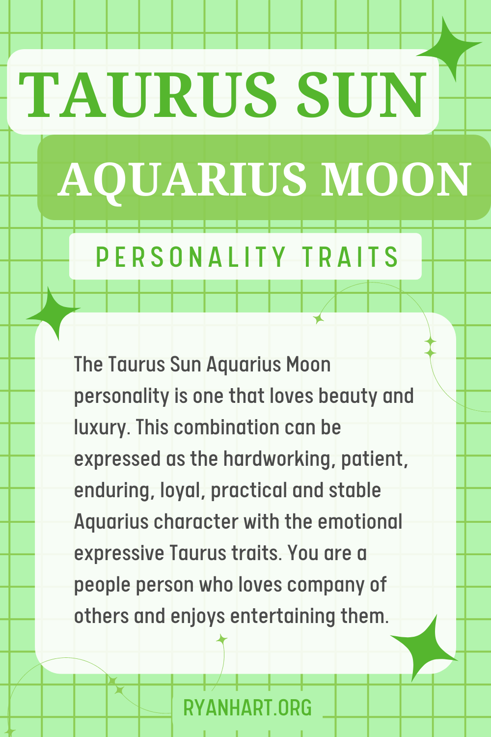 taurus sun aquarius moon
