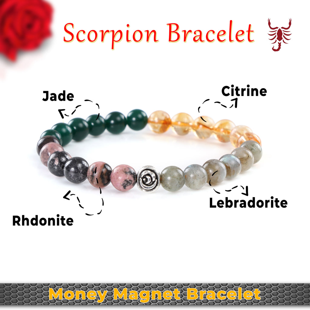 Zodiac Scorpio Bracelet with Natural Stones for Harmony