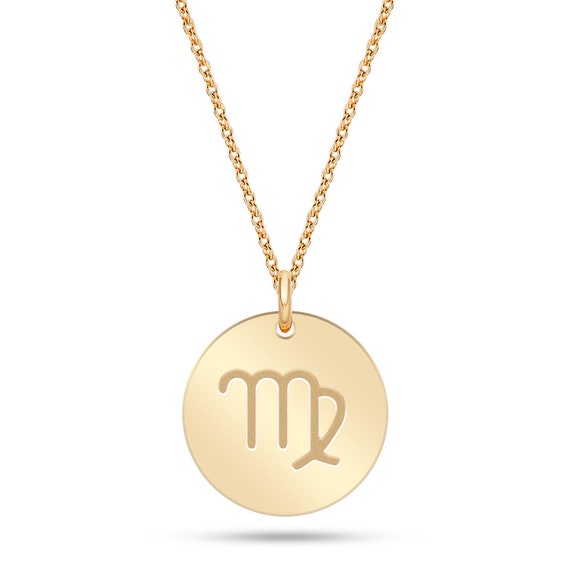 Stunning Gold Virgo Necklace Perfect Birthday Gift