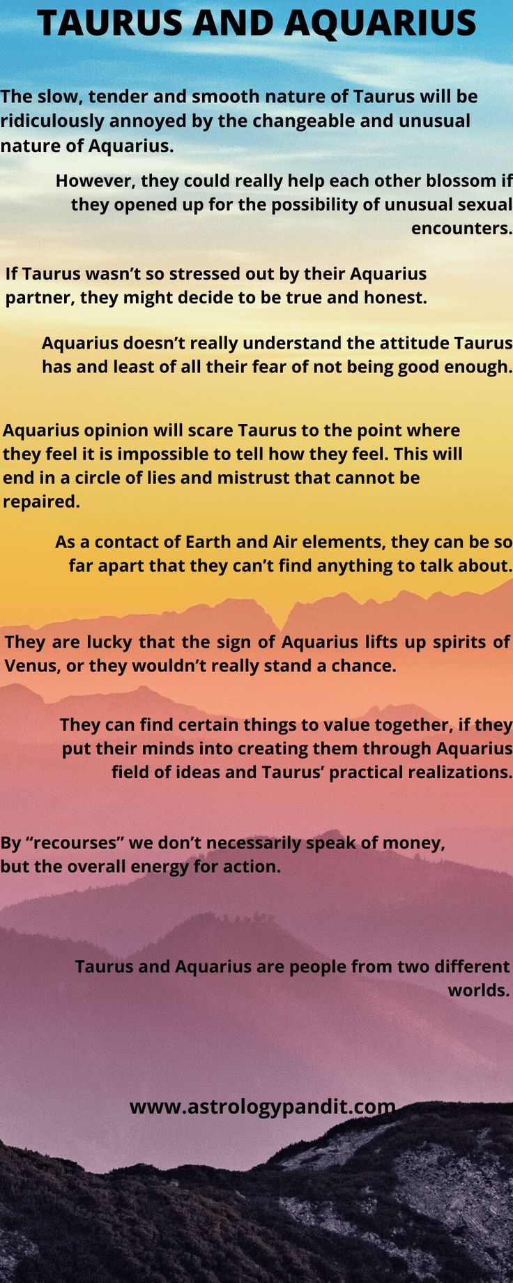 taurus man and aquarius woman compatibility