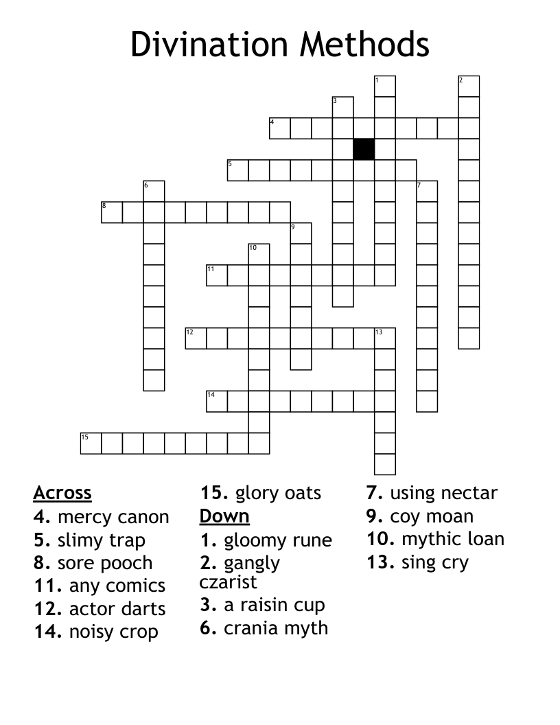 divination crossword