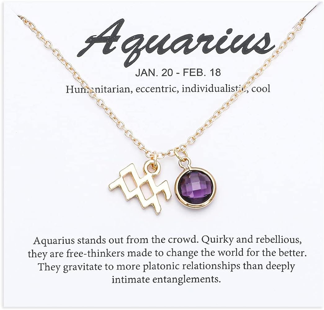 aquarius birthstone necklace