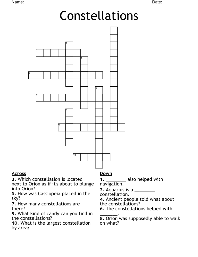 Alter Constellation Crossword Clue Help Guide for You