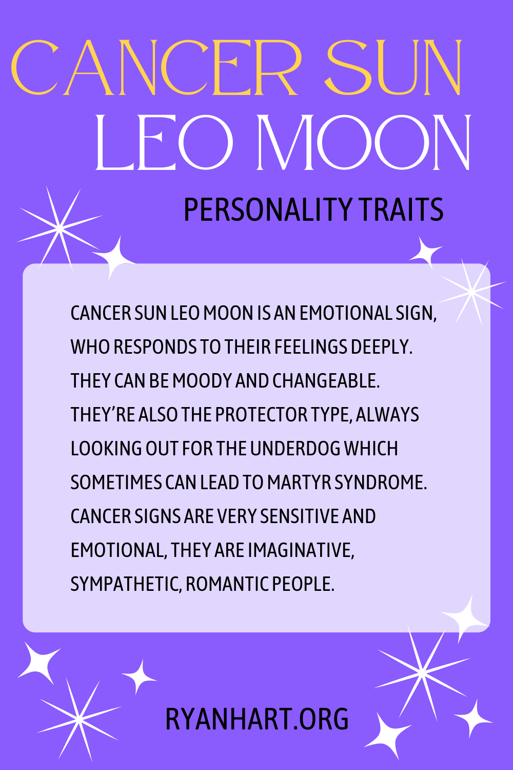 Sun in Cancer Moon in Leo: Understanding Your Personality