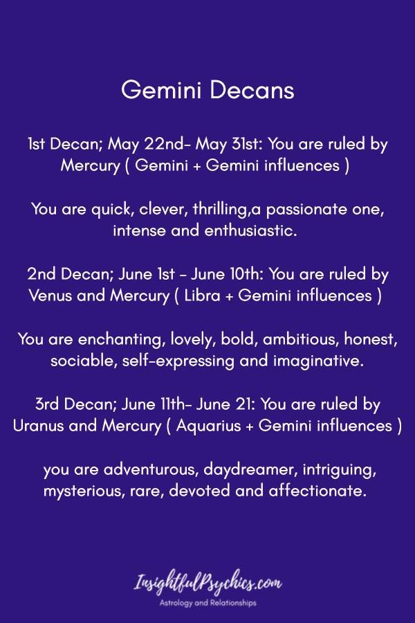 second decan gemini