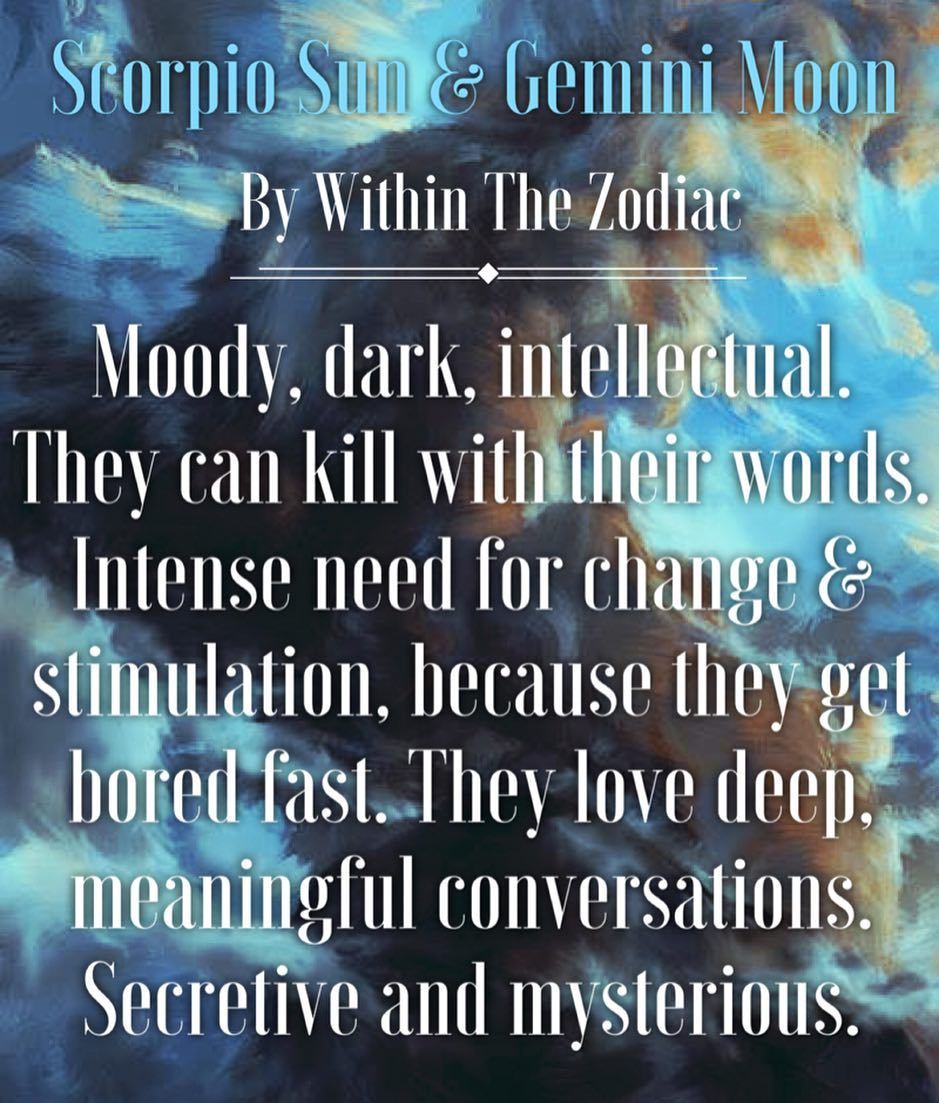 scorpio sun gemini moon