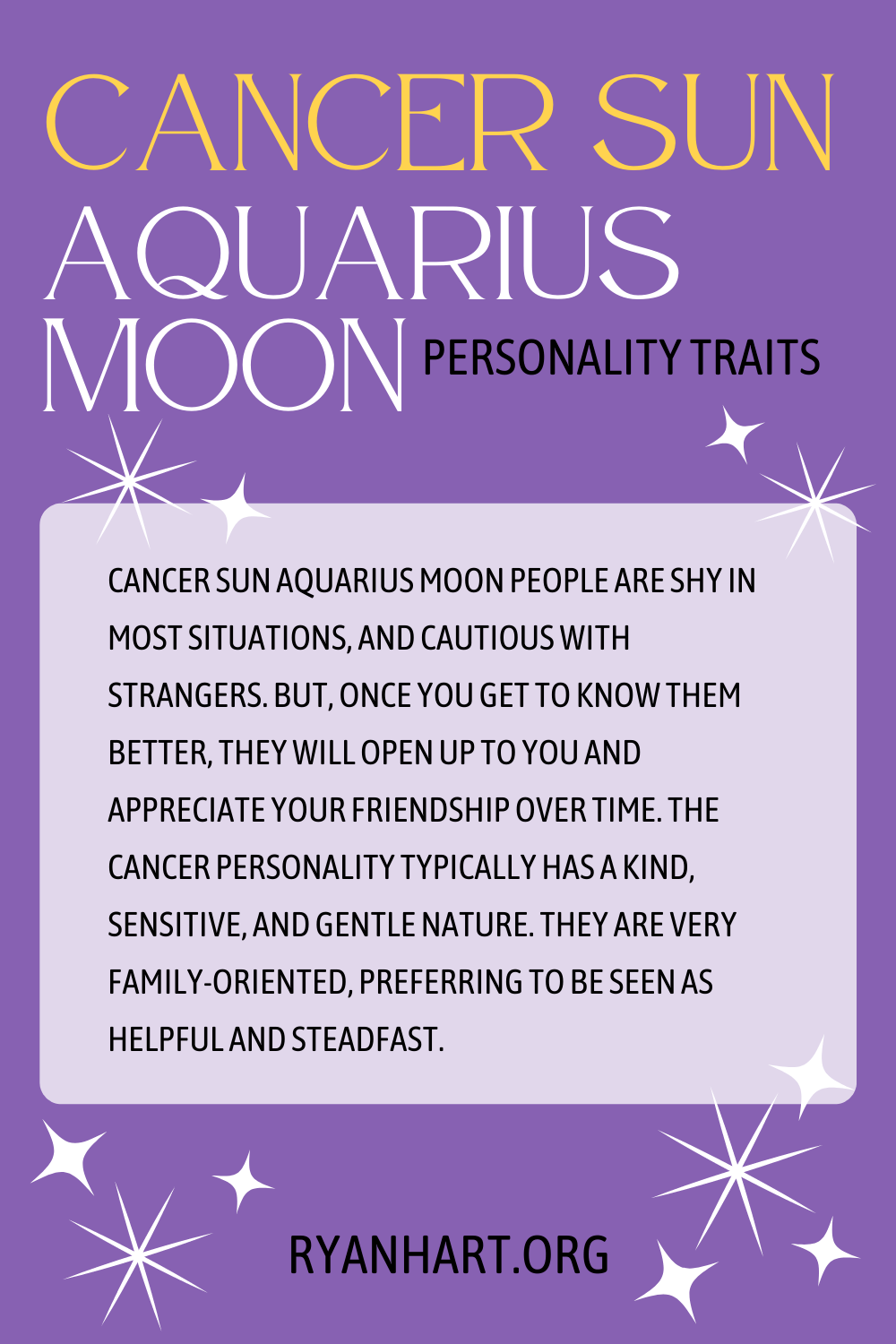 Love & Life with a Cancer Sun Aquarius Moon Virgo Rising (Your Traits)